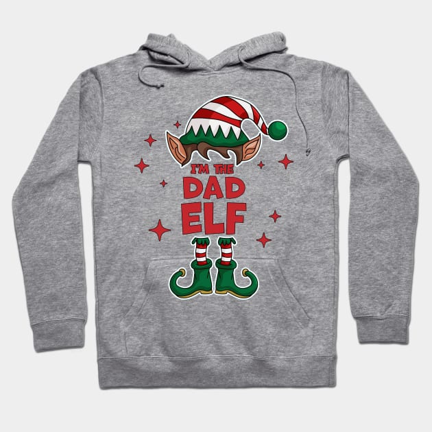 I'm The Dad Elf - Funny Christmas Matching Family Group Xmas Hoodie by OrangeMonkeyArt